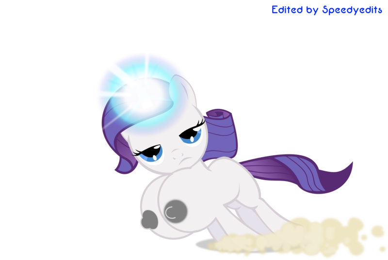 Size: 4001x2686 | Tagged: questionable, artist:danton-damnark, artist:speedyedits, banned from derpibooru, deleted from derpibooru, derpibooru import, edit, rarity, big breasts, breasts, female, filly, foalcon, huge breasts, impossibly large breasts, magic, misplaced boobs, nudity, oppai loli, underage, wat