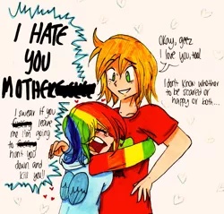 Size: 2263x2167 | Tagged: safe, artist:inkylove34, banned from derpibooru, deleted from derpibooru, derpibooru import, big macintosh, rainbow dash, human, censored, female, humanized, male, rainbowmac, shipping, straight, tsundere, vulgar, winged humanization, wings