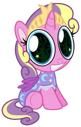 Size: 3191x5000 | Tagged: safe, artist:zutheskunk, banned from derpibooru, deleted from derpibooru, derpibooru import, princess skyla, alicorn, pony, absurd resolution, female, filly, simple background, sitting, smiling, solo, transparent background, vector