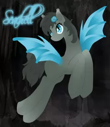 Size: 830x962 | Tagged: safe, artist:tinylittlewatermelon, banned from derpibooru, deleted from derpibooru, derpibooru import, oc, oc:seachell, unofficial characters only, bat pony, solo