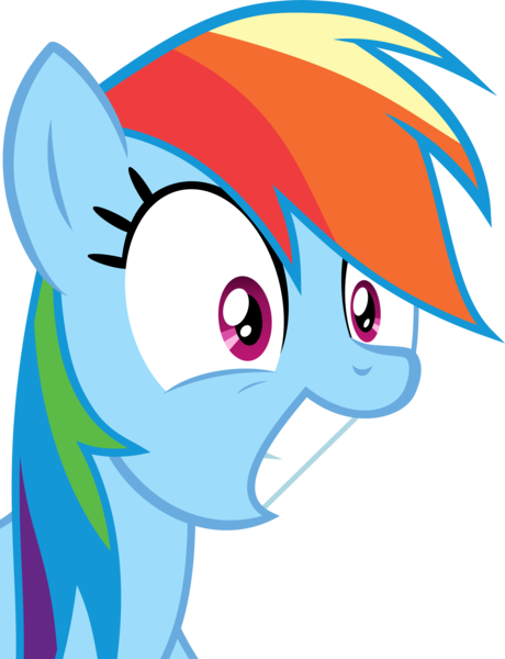 Size: 6422x8382 | Tagged: safe, artist:dmkruiz, banned from derpibooru, deleted from derpibooru, derpibooru import, rainbow dash, trade ya, grin, smiling, solo, squee, vector, wide eyes