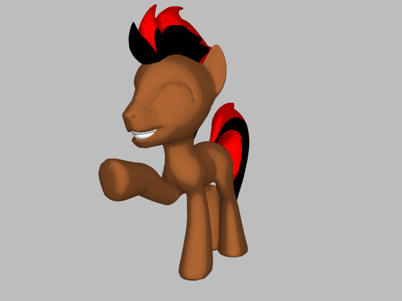 Size: 2000x1500 | Tagged: safe, banned from derpibooru, deleted from derpibooru, derpibooru import, oc, oc:spot light, 3d, brown, green eyes, male, pony creator 3d