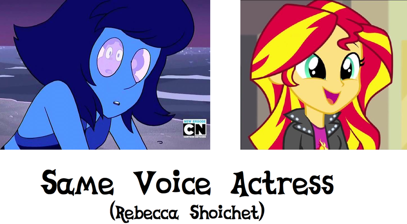 Size: 1456x802 | Tagged: safe, banned from derpibooru, deleted from derpibooru, derpibooru import, sunset shimmer, equestria girls, rainbow rocks, debunked, exploitable meme, lapis lazuli, meme, rebecca shoichet, steven universe