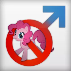 Size: 600x600 | Tagged: safe, banned from derpibooru, deleted from derpibooru, derpibooru import, pinkie pie, anti-brony, deviantart, misandry, mouthpiece, sexism, social justice warrior