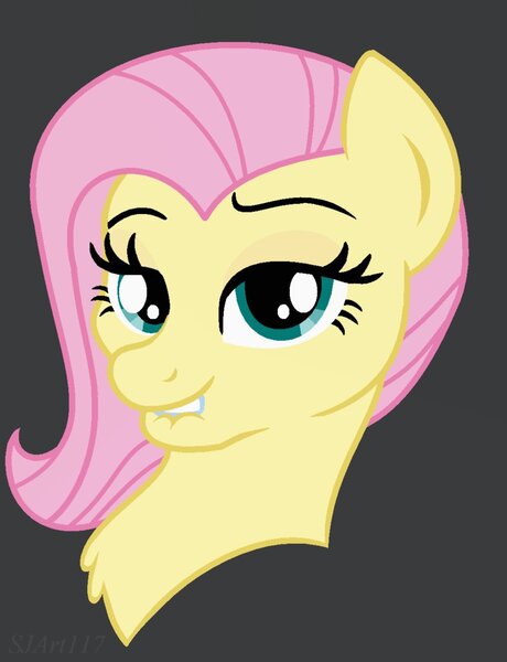 Size: 783x1021 | Tagged: safe, artist:sjart117, banned from derpibooru, deleted from derpibooru, derpibooru import, fluttershy, lip bite, solo