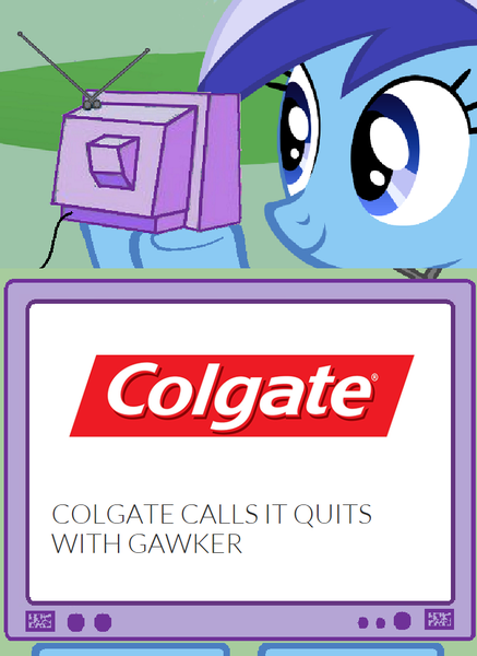 Size: 728x1000 | Tagged: safe, banned from derpibooru, deleted from derpibooru, derpibooru import, minuette, barely pony related, exploitable meme, gamergate, gawker, meme, obligatory pony, tv meme