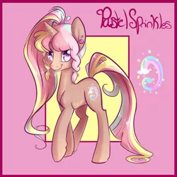 Size: 900x900 | Tagged: safe, artist:bluekazenate, banned from derpibooru, deleted from derpibooru, derpibooru import, oc, oc:pastel sprinkles, solo