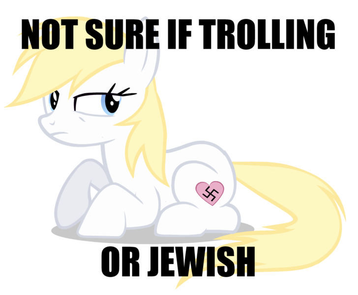 Size: 1075x886 | Tagged: safe, artist:mayde-m, banned from derpibooru, deleted from derpibooru, derpibooru import, oc, oc:aryanne, antisemitism, blonde, caption, female, full body, heart (organ), lying down, nazi, not sure if trolling, offensive, organs, racism, solo, swastika