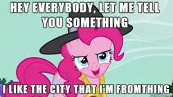 Size: 610x343 | Tagged: safe, banned from derpibooru, deleted from derpibooru, derpibooru import, pinkie pie, caption, game grumps, image macro, jontron, meme, rap, text, vulgarity in source
