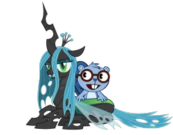 Size: 1543x1209 | Tagged: safe, artist:culu-bluebeaver, banned from derpibooru, deleted from derpibooru, derpibooru import, queen chrysalis, oc, beaver, changeling, happy tree friends, non-mlp oc, simple background, transparent background, vector