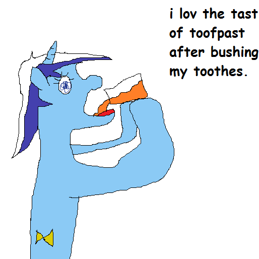 Size: 514x514 | Tagged: safe, artist:dellovan, banned from derpibooru, deleted from derpibooru, derpibooru import, minuette, comic sans, digital art, juice, ms paint, orange juice, stylistic suck