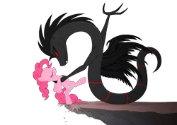 Size: 3508x2480 | Tagged: safe, artist:culu-bluebeaver, banned from derpibooru, deleted from derpibooru, derpibooru import, pinkie pie, oc, oc:plague, comic:the six-winged serpent, canon x oc, simple background, transparent background