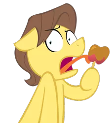 Size: 1000x1100 | Tagged: safe, artist:nannurs, banned from derpibooru, deleted from derpibooru, derpibooru import, caramel, caramel apple, food, licking, tongue out