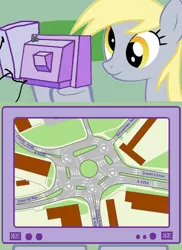 Size: 750x1028 | Tagged: safe, banned from derpibooru, deleted from derpibooru, derpibooru import, derpy hooves, pony, chaos, exploitable meme, junction, meme, obligatory pony, road, roundabout, swindon, tv meme