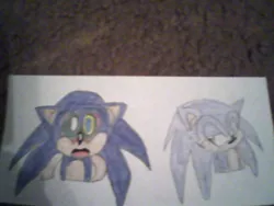 Size: 640x480 | Tagged: safe, artist:princessshannon07, banned from derpibooru, deleted from derpibooru, derpibooru import, barely pony related, blurry, crossover, discorded, high as fuck, image, jpeg, photo, solo, sonic the hedgehog, sonic the hedgehog (series), traditional art