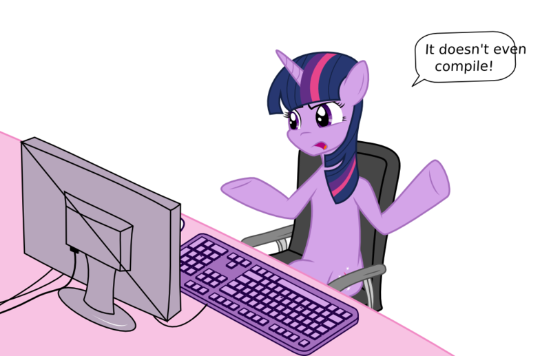 Size: 1018x658 | Tagged: safe, artist:byteslice, banned from derpibooru, deleted from derpibooru, derpibooru import, twilight sparkle, computer, programming, solo, vector