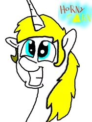 Size: 720x960 | Tagged: safe, artist:h0rnycorn, banned from derpibooru, deleted from derpibooru, derpibooru import, oc, oc:hornycorn, unofficial characters only, pony, unicorn, face, solo