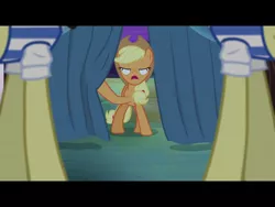 Size: 2048x1536 | Tagged: safe, banned from derpibooru, deleted from derpibooru, derpibooru import, screencap, applejack, flam, flim, undead, zombie, leap of faith, exploitable, flim flam brothers, no eyes