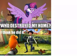 Size: 961x696 | Tagged: safe, banned from derpibooru, deleted from derpibooru, derpibooru import, twilight sparkle, alicorn, exploitable meme, meme, obligatory pony, once-ler, the lorax, twilight sparkle (alicorn), who destroyed twilight's home