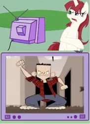 Size: 564x773 | Tagged: safe, banned from derpibooru, deleted from derpibooru, derpibooru import, exploitable meme, foster's home for imaginary friends, lauren faust, meme, obligatory pony, terrence, tv meme