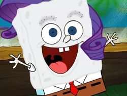 Size: 512x384 | Tagged: safe, banned from derpibooru, deleted from derpibooru, derpibooru import, screencap, rarity, eyelashes, false eyelashes, solo, spongebob squarepants