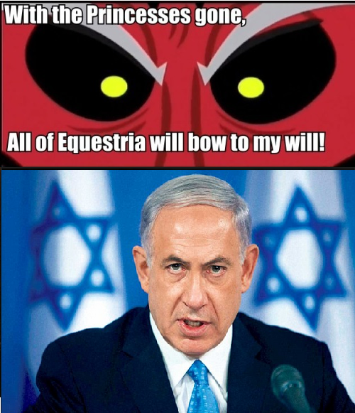 Size: 500x581 | Tagged: safe, banned from derpibooru, deleted from derpibooru, derpibooru import, lord tirek, benjamin netanyahu, equestria is doomed, exploitable meme, israel, jew, meme, meta, this will end in death, tirek is doomed, tirek vs everyone meme