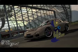 Size: 1024x683 | Tagged: safe, artist:bboymidnight, banned from derpibooru, deleted from derpibooru, derpibooru import, oc, car, ɛ̃fini rx-7, fd3s, mazda, mazda rx-7, solo