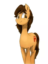 Size: 2448x3264 | Tagged: artist needed, dead source, safe, banned from derpibooru, deleted from derpibooru, derpibooru import, oc, oc:maría teresa de los ponyos paguetti, unofficial characters only, earth pony, pony, image, jpeg, simple background, smiling, solo, white background, ya es hora