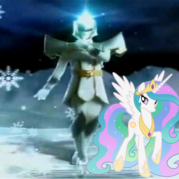 Size: 1356x1356 | Tagged: safe, banned from derpibooru, deleted from derpibooru, derpibooru import, princess celestia, magimother, mahou sentai magiranger, power rangers, power rangers mystic force, snow, udonna, white ranger