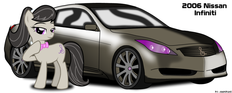 Size: 1200x482 | Tagged: safe, artist:jonpablo45, banned from derpibooru, deleted from derpibooru, derpibooru import, octavia melody, car, infiniti, infiniti g35, nissan, nissan skyline