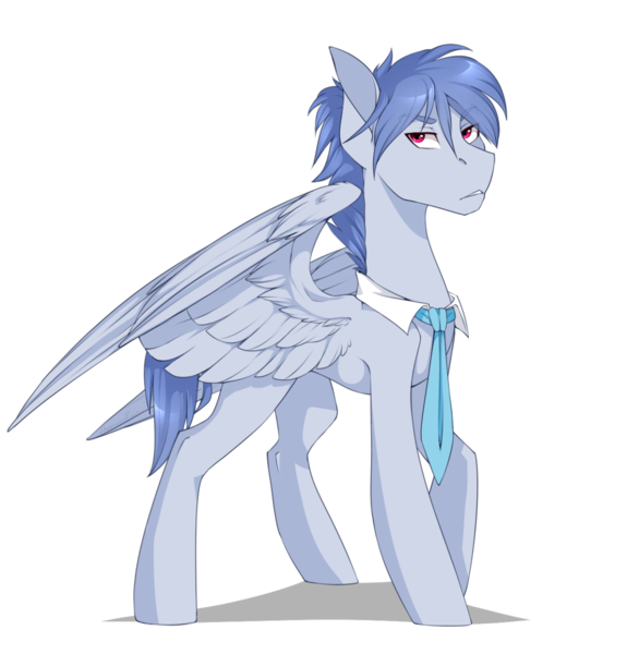 Size: 1280x1311 | Tagged: safe, artist:harmoniousrain, banned from derpibooru, deleted from derpibooru, derpibooru import, oc, oc:lnp, unofficial characters only, pegasus, pony, colored, male, necktie, simple background, solo, transparent background