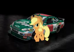 Size: 1600x1131 | Tagged: safe, artist:rdbrony16, banned from derpibooru, deleted from derpibooru, derpibooru import, applejack, car, chevrolet, chevrolet impala, nascar, racecar