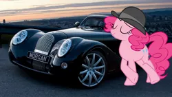 Size: 1920x1080 | Tagged: safe, artist:rdbrony16, banned from derpibooru, deleted from derpibooru, derpibooru import, pinkie pie, car, morgan, morgan aero 8