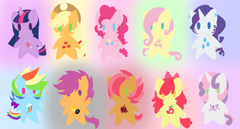 Size: 1024x552 | Tagged: safe, artist:toxicscootaloo, banned from derpibooru, deleted from derpibooru, derpibooru import, apple bloom, applejack, babs seed, fluttershy, pinkie pie, rainbow dash, rarity, scootaloo, sweetie belle, twilight sparkle, alternate cutie mark, chibi, cutie mark crusaders, desktop, mane six, rule 63, scooteroll