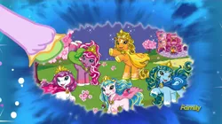 Size: 1263x709 | Tagged: safe, banned from derpibooru, deleted from derpibooru, derpibooru import, tree hugger, witchy filly, make new friends but keep discord, alice (filly funtasia), alternate dimension, alternate hair color, aqua (filly funtasia), baltazar (filly funtasia), bootleg, discord's portal, exploitable meme, filly (dracco), filly witchy, lynn (filly funtasia), meme, merlina (filly funtasia), obligatory pony, portal, zimsala