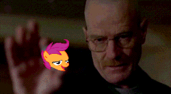 Size: 339x187 | Tagged: safe, banned from derpibooru, deleted from derpibooru, derpibooru import, edit, scootaloo, 4chan, animated, /b/, breaking bad, chickun, exploitable meme, faic, forced meme, meme, walter white