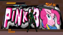 Size: 1920x1080 | Tagged: safe, banned from derpibooru, deleted from derpibooru, derpibooru import, pinkie pie, custom, game, graffiti, irl, jet set radio, meta, photo, toy, video game