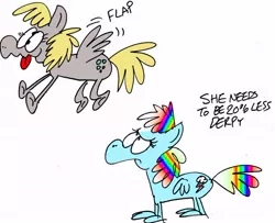 Size: 620x503 | Tagged: safe, artist:bakertoons, banned from derpibooru, deleted from derpibooru, derpibooru import, derpy hooves, rainbow dash, comic