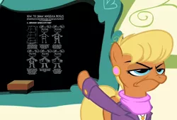 Size: 880x595 | Tagged: safe, banned from derpibooru, deleted from derpibooru, derpibooru import, screencap, ms. harshwhinny, angelica pickles, cartoon, exploitable meme, how to draw, meme, ms. harshwhinny's professional chalkboard, nickelodeon, obligatory pony, rugrats, school, solo, tutorial