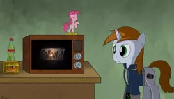 Size: 1254x710 | Tagged: safe, banned from derpibooru, deleted from derpibooru, derpibooru import, oc, oc:littlepip, fallout equestria, exploitable meme, fallout, fallout 4, littlepip's televison meme, meme, obligatory pony, television, tv meme