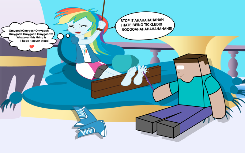 800px x 499px - 2234018 - suggestive, artist:bondagelover888, banned from derpibooru,  deleted from derpibooru, derpibooru import, rainbow dash, equestria girls,  barefoot, bondage, bondage furniture, clothes, feet, fetish, foot fetish,  herobrine, laughing, minecraft ..