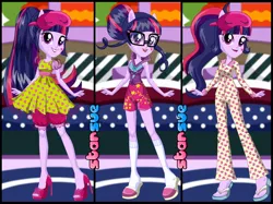 Size: 736x550 | Tagged: safe, banned from derpibooru, deleted from derpibooru, derpibooru import, sci-twi, twilight sparkle, equestria girls, rainbow rocks, alternate hairstyle, clothes, glasses, pajamas, sleep mask, starsue