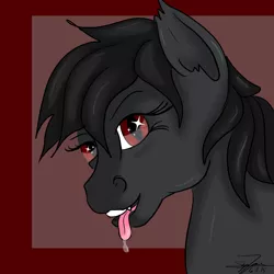 Size: 12000x12000 | Tagged: safe, artist:littlewolfstudios, banned from derpibooru, deleted from derpibooru, derpibooru import, oc, oc:qetesh, bat pony, pony, absurd resolution, drool, fangs, female, hoers, solo, tongue out
