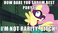 Size: 610x343 | Tagged: safe, banned from derpibooru, deleted from derpibooru, derpibooru import, fluttershy, rarity, best pony, caption, image macro, meme, text