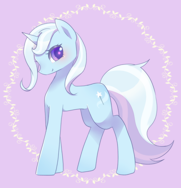 Size: 1200x1247 | Tagged: safe, artist:kkmrarar, banned from derpibooru, deleted from derpibooru, derpibooru import, trixie, blushing, cute, looking at you, pixiv, smiling, solo