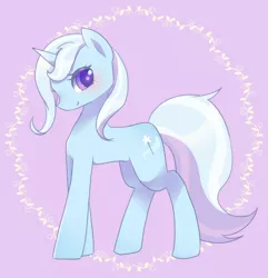 Size: 1200x1247 | Tagged: safe, artist:kkmrarar, banned from derpibooru, deleted from derpibooru, derpibooru import, trixie, blushing, cute, looking at you, pixiv, smiling, solo