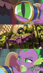 Size: 741x1249 | Tagged: safe, banned from derpibooru, deleted from derpibooru, derpibooru import, princess spike (episode), constructicons, devastator, gestalt, meme, spike's telescope, transformers