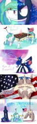 Size: 1280x4265 | Tagged: safe, artist:amarcato, banned from derpibooru, deleted from derpibooru, derpibooru import, kibitz, princess celestia, princess luna, robot, ask technolestia, 4th of july, comic, fireworks, grill, holiday, murica, transformation, united states