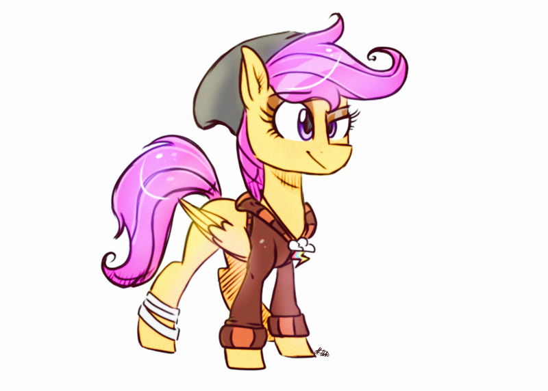 Size: 1997x1427 | Tagged: safe, artist:imarieu, banned from derpibooru, deleted from derpibooru, derpibooru import, scootaloo, clothes, hat, hoodie, jewelry, necklace, older, solo