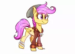 Size: 1997x1427 | Tagged: safe, artist:imarieu, banned from derpibooru, deleted from derpibooru, derpibooru import, scootaloo, clothes, hat, hoodie, jewelry, necklace, older, solo